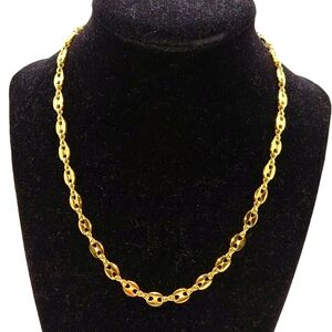 Vintage 80s/90s  Dior Gold Necklace with Mariner Link Design. Made in Germany.